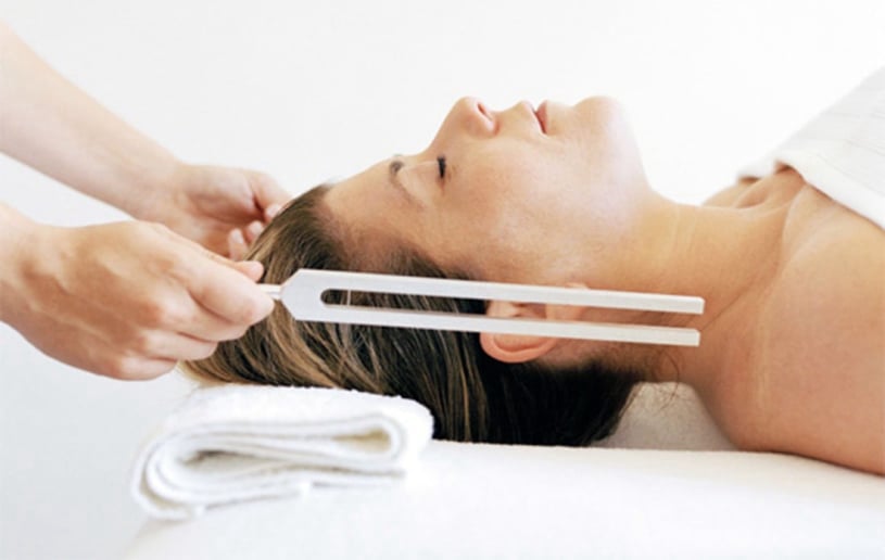 Tuning forks used to support nervous system regulation and relaxation
